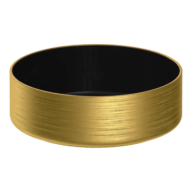 BRAUER Circle waskom 36 rond keramiek mat zwart en goud WK-CC36ROMZGO