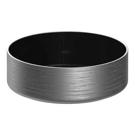 BRAUER Circle waskom 36 rond keramiek mat zwart en zilver WK-CC36ROMZZI