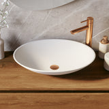 BRAUER Vortex waskom 58 ovaal fine stone mat wit WK-VX58OVMW