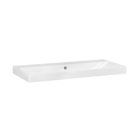 BRAUER Aurora wastafel 100 met 1 spoelbak en 0 kraangaten keramiek hoogglans wit WT-AU1000HW