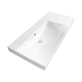 BRAUER Aurora wastafel asymmetrisch 100 met 1 spoelbak links en 0 kraangaten keramiek hoogglans wit WT-AU1000LHW