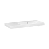BRAUER Aurora wastafel asymmetrisch 100 met 1 spoelbak rechts en 0 kraangaten keramiek hoogglans wit WT-AU1000RHW