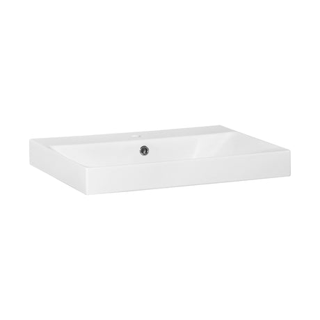 BRAUER Aurora wastafel 60 met 1 spoelbak en 1 kraangat keramiek hoogglans wit WT-AU601HW