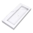 BRAUER Coral wastafel 100 met 1 spoelbak en 0 kraangaten marmerlook Calacatta Gold WT-CA1000CG