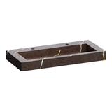 BRAUER Coral wastafel 100 met 1 spoelbak en 2 kraangaten marmerlook Copper Brown WT-CA1002CB