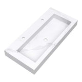 BRAUER Coral wastafel 100 met 1 spoelbak en 2 kraangaten marmerlook Calacatta Gold WT-CA1002CG