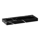 BRAUER Coral wastafel 120-1 met 1 spoelbak en 0 kraangaten marmerlook Nero Marquina WT-CA120-10NM