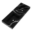 BRAUER Coral wastafel 120-2 met 2 spoelbakken en 0 kraangaten marmerlook Nero Marquina WT-CA120-20NM