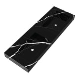 BRAUER Coral wastafel 140 met 2 spoelbakken en 0 kraangaten marmerlook Nero Marquina WT-CA1400NM