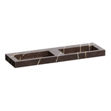 BRAUER Coral wastafel 160 met 2 spoelbakken en 0 kraangaten marmerlook Copper Brown WT-CA1600CB
