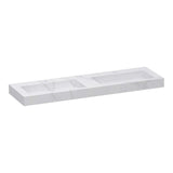 BRAUER Coral wastafel 160 met 2 spoelbakken en 2 kraangaten marmerlook Calacatta Gold WT-CA1602CG