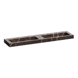 BRAUER Coral wastafel 200 met 2 spoelbakken en 0 kraangaten marmerlook Copper Brown WT-CA2000CB