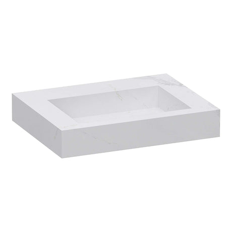 BRAUER Coral wastafel 60 met 1 spoelbak en 0 kraangaten marmerlook Calacatta Gold WT-CA600CG
