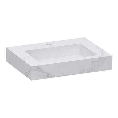 BRAUER Coral wastafel 60 met 1 spoelbak en 1 kraangat marmerlook Calacatta Gold WT-CA601CG
