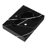 BRAUER Coral wastafel 60 met 1 spoelbak en 1 kraangat marmerlook Nero Marquina WT-CA601NM