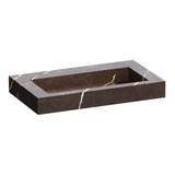 BRAUER Coral wastafel 80 met 1 spoelbak en 0 kraangaten marmerlook Copper Brown WT-CA800CB