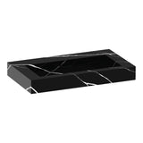 BRAUER Coral wastafel 80 met 1 spoelbak en 0 kraangaten marmerlook Nero Marquina WT-CA800NM