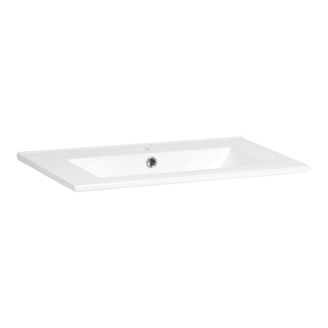 BRAUER Frost wastafel ondiep 60 met 1 spoelbak en 1 kraangat keramiek hoogglans wit WT-FRO601HW