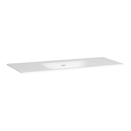 BRAUER Glacier wastafel 120-1 met 1 spoelbak en 0 kraangaten fine stone mat wit WT-GL120-10MW