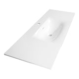 BRAUER Glacier wastafel 120-1 met 1 spoelbak en 1 kraangat fine stone hoogglans wit WT-GL120-11HW