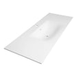 BRAUER Glacier wastafel 120-1 met 1 spoelbak en 1 kraangat fine stone mat wit WT-GL120-11MW