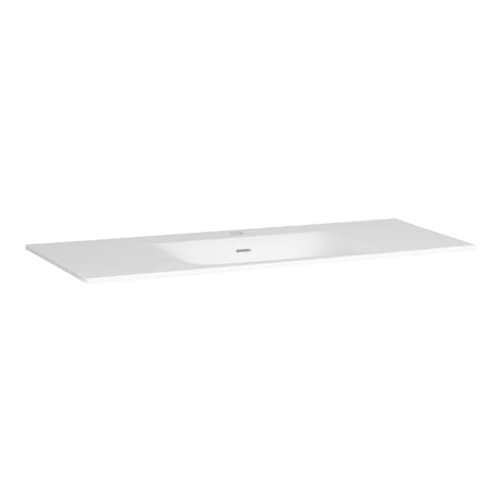 BRAUER Glacier wastafel 120-1 met 1 spoelbak en 1 kraangat fine stone mat wit WT-GL120-11MW