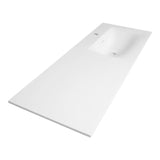 BRAUER Glacier wastafel asymmetrisch 120 met 1 spoelbak rechts en 1 kraangat fine stone mat wit WT-GL1201RMW