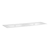 BRAUER Glacier wastafel 160 met 2 spoelbakken en 0 kraangaten fine stone hoogglans wit WT-GL1600HW