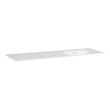 BRAUER Glacier wastafel asymmetrisch 160 met 1 spoelbak rechts en 1 kraangat fine stone mat wit WT-GL1601RMW
