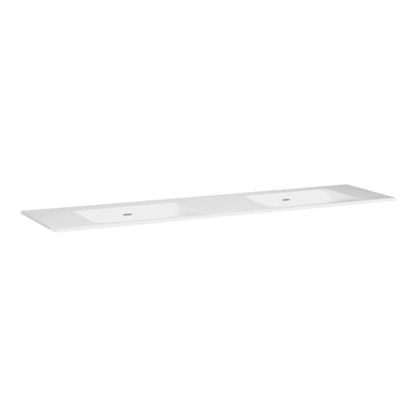 BRAUER Glacier wastafel 200 met 2 spoelbakken en 0 kraangaten fine stone mat wit WT-GL2000MW