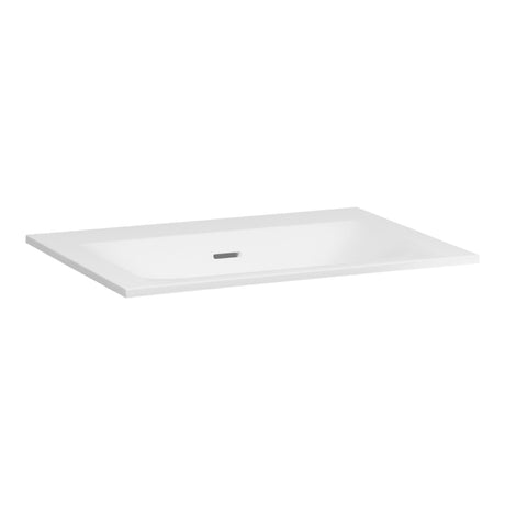 BRAUER Glacier wastafel 60 met 1 spoelbak en 0 kraangaten fine stone hoogglans wit WT-GL600HW
