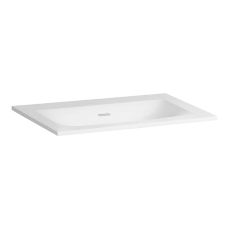 BRAUER Glacier wastafel 60 met 1 spoelbak en 0 kraangaten fine stone mat wit WT-GL600MW