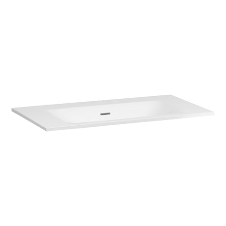 BRAUER Glacier wastafel 80 met 1 spoelbak en 0 kraangaten fine stone hoogglans wit WT-GL800HW