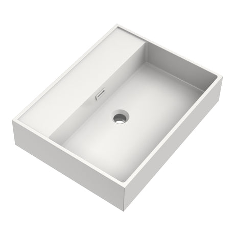 BRAUER Gravity wastafel 60 met 1 spoelbak en 0 kraangaten mineraalmarmer zijdeglans wit WT-GV600ZW
