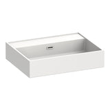 BRAUER Gravity wastafel 60 met 1 spoelbak en 0 kraangaten mineraalmarmer zijdeglans wit WT-GV600ZW