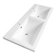 BRAUER Halo wastafel 120-2 met 2 spoelbakken en 2 kraangaten keramiek hoogglans wit WT-HA120-22HW