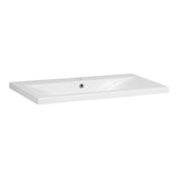 BRAUER Halo wastafel 80 met 1 spoelbak en 1 kraangat keramiek hoogglans wit WT-HA801HW