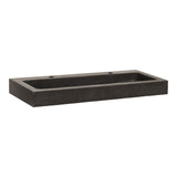 BRAUER Lava wastafel 100 met 1 spoelbak en 2 kraangaten natuursteen basalt antraciet WT-LA1002AN