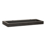 BRAUER Lava wastafel 120-1 met 1 spoelbak en 2 kraangaten natuursteen basalt antraciet WT-LA120-12AN