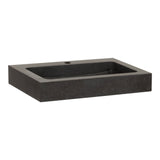 BRAUER Lava wastafel 60 met 1 spoelbak en 1 kraangat natuursteen basalt antraciet WT-LA601AN