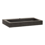 BRAUER Lava wastafel 80 met 1 spoelbak en 1 kraangat natuursteen basalt antraciet WT-LA801AN