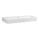 BRAUER Lunar wastafel 100 met 1 spoelbak en 1 kraangat keramiek hoogglans wit WT-LU1001HW