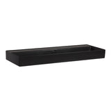 BRAUER Lunar wastafel 120-1 met 1 spoelbak en 0 kraangaten keramiek mat zwart WT-LU120-10MZ