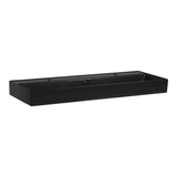 BRAUER Lunar wastafel 120-1 met 1 spoelbak en 2 kraangaten keramiek mat zwart WT-LU120-12MZ