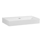 BRAUER Lunar wastafel 80 met 1 spoelbak en 1 kraangat keramiek hoogglans wit WT-LU801HW