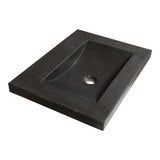 BRAUER Magma wastafel 60 met 1 spoelbak en 0 kraangaten natuursteen basalt antraciet WT-MA600AN