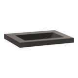 BRAUER Magma wastafel 60 met 1 spoelbak en 0 kraangaten natuursteen basalt antraciet WT-MA600AN