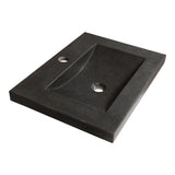 BRAUER Magma wastafel 60 met 1 spoelbak en 1 kraangat natuursteen basalt antraciet WT-MA601AN