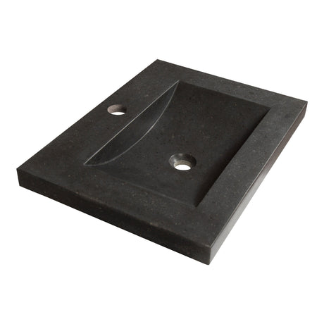 BRAUER Magma wastafel 60 met 1 spoelbak en 1 kraangat natuursteen basalt antraciet WT-MA601AN