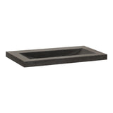 BRAUER Magma wastafel 80 met 1 spoelbak en 0 kraangaten natuursteen basalt antraciet WT-MA800AN